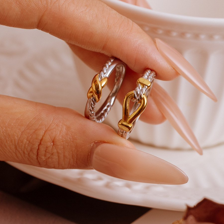 2026 gold stainless steel cross rings