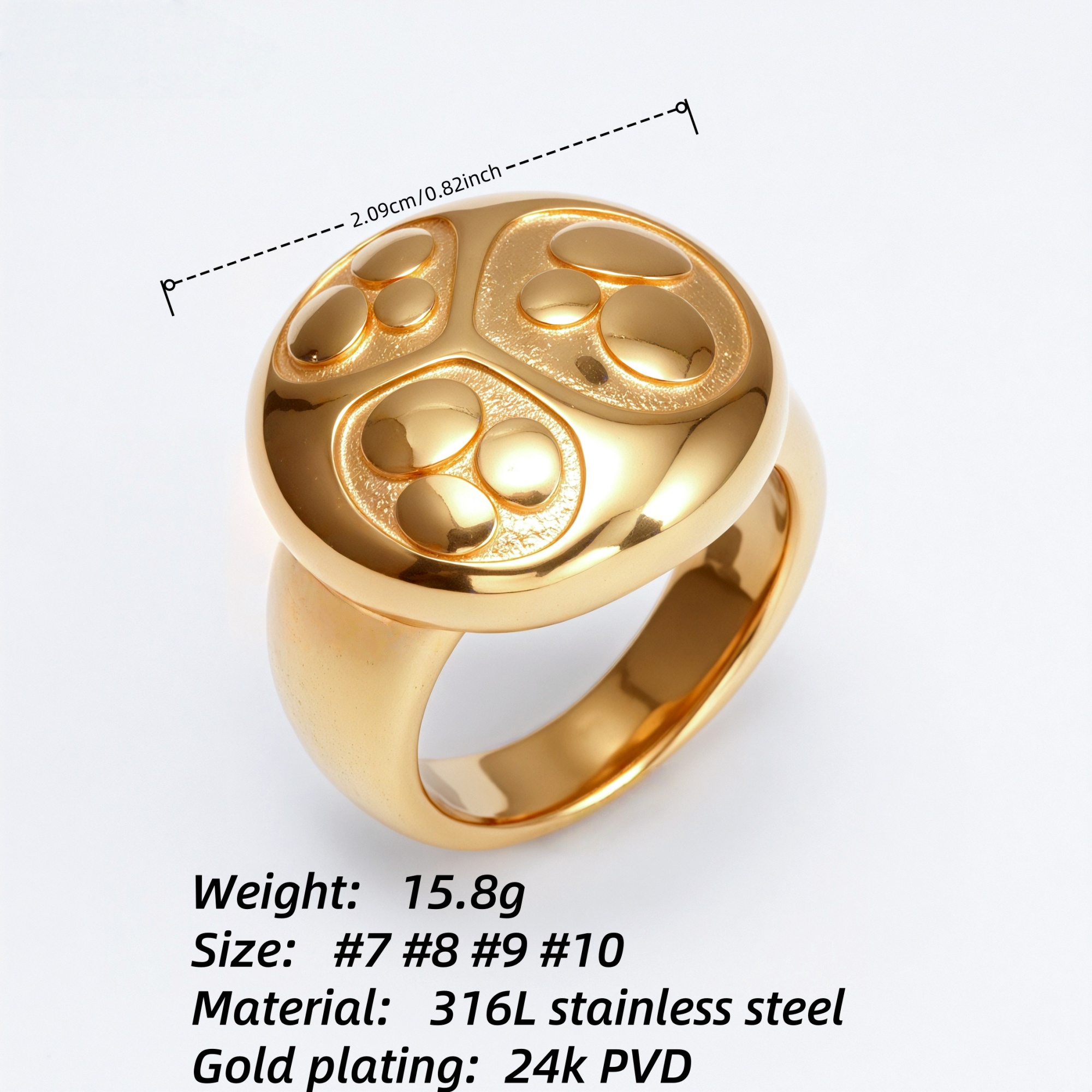Metal Adorable Cat Paw Ring - Trendy Unisex Accessory | ML0109-JinBaoJewerly