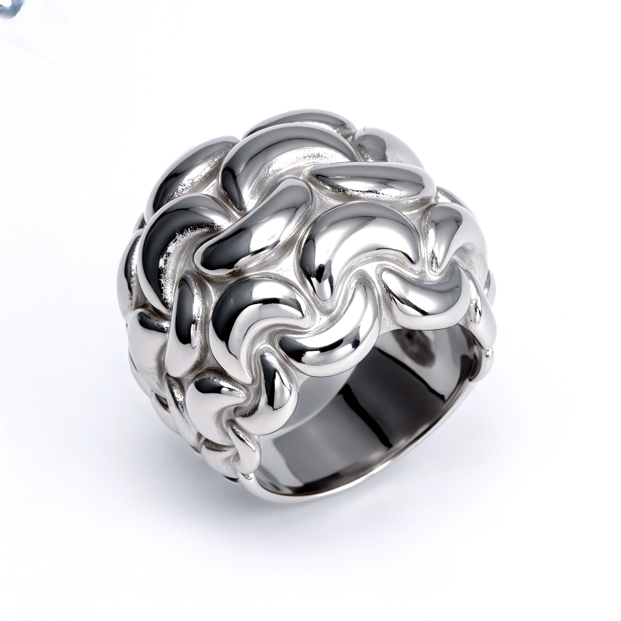 Braided 18K gold-plated stainless steel women's ring | G003672-JinBaoJewerly