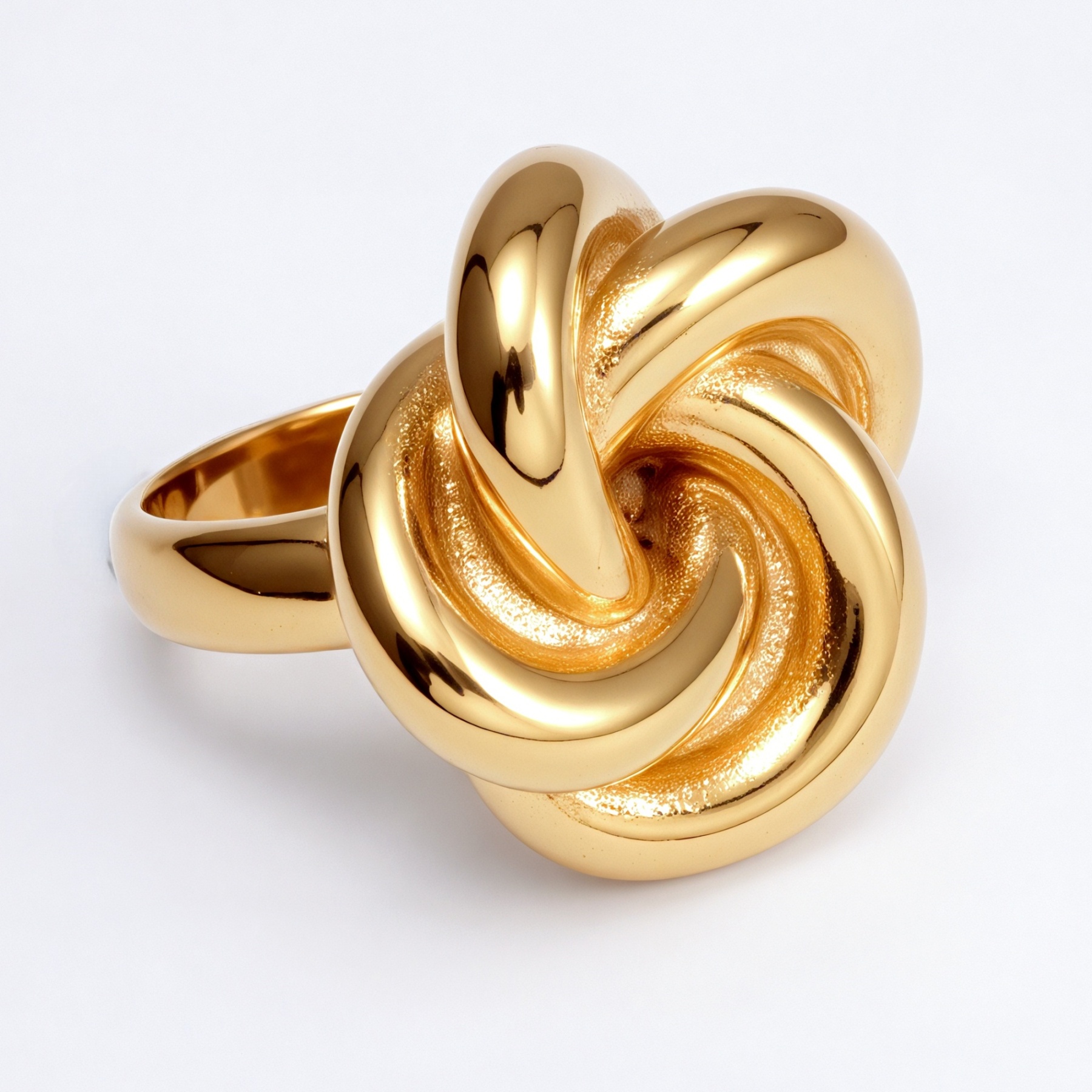 Fashionable Gold/Silver Knot Ring - Eye - Catching Accessory for Stylish Outfits | G004581-JinBaoJewerly