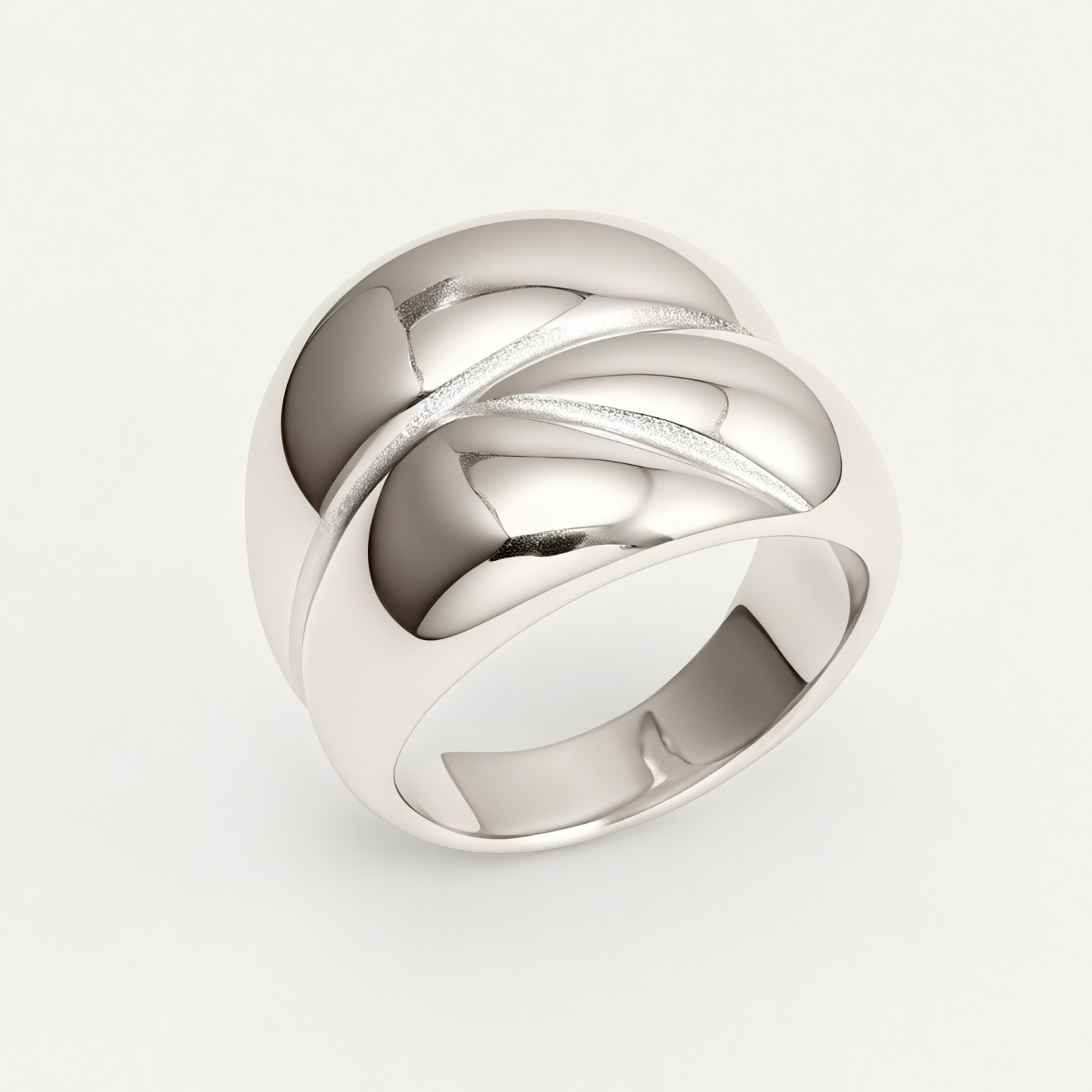 Metallic Texture Geometric Ring - Trendy and Versatile Unisex Accessory | G00331-JinBaoJewerly