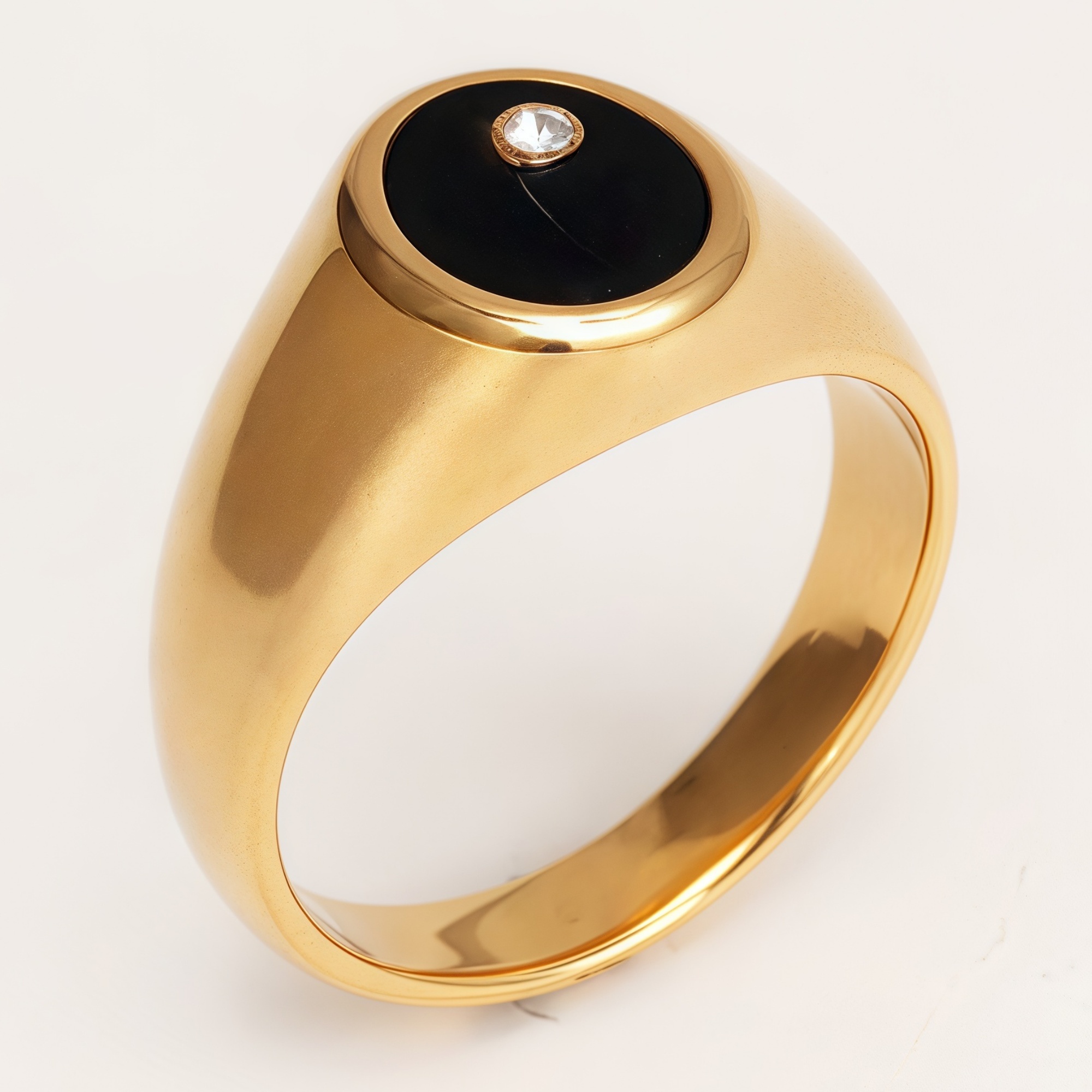 Classic Metal Black - Circle Ring - Trendy Unisex Accessory | QIDZ-1-JinBaoJewerly