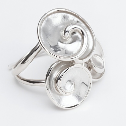 Metallic Texture Geometric Ring - Trendy and Versatile Unisex Accessory | G004503-JinBaoJewerly