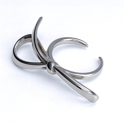 Gold/Silver Bow - Shaped Open Ring - Sweet and Stylish Jewelry | G004948-JinBaoJewerly