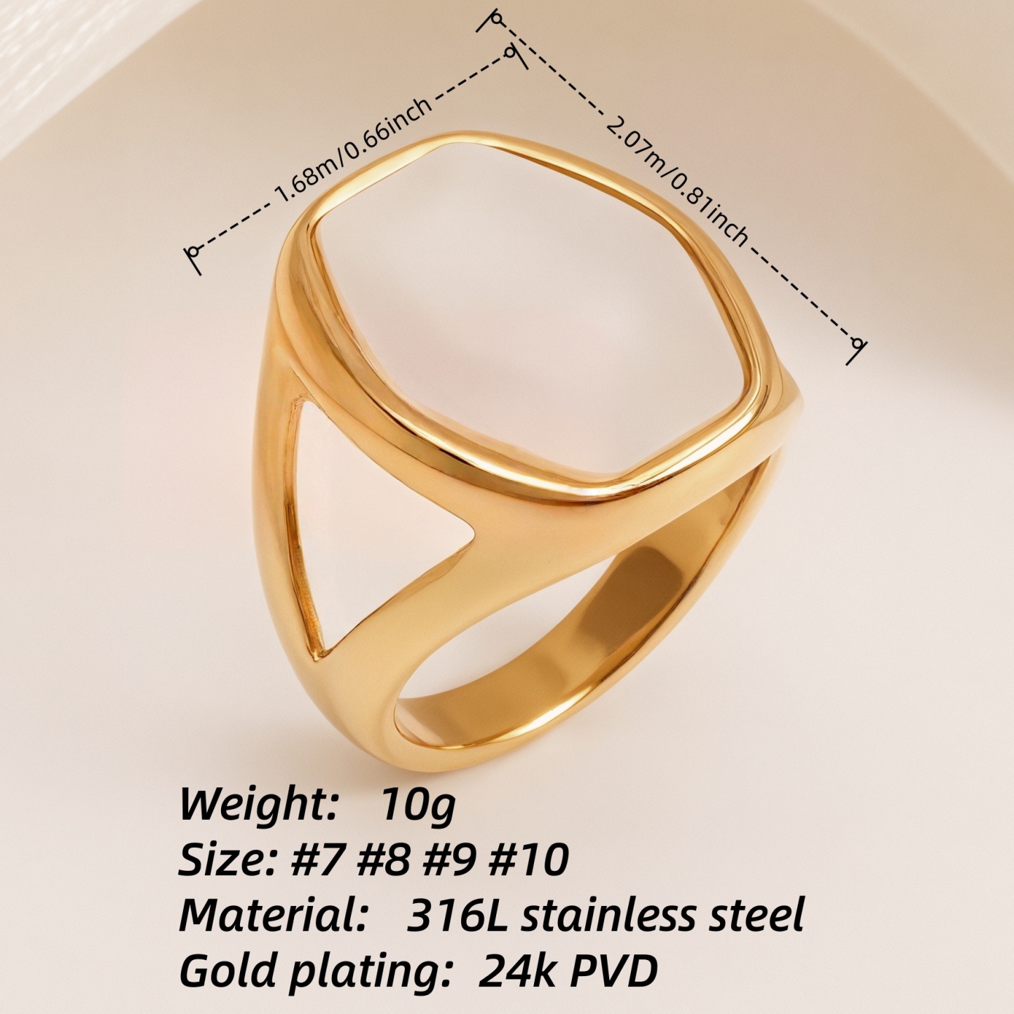 Metallic Texture Mother - of - Pearl Ring Set - Trendy and Versatile Unisex Accessory