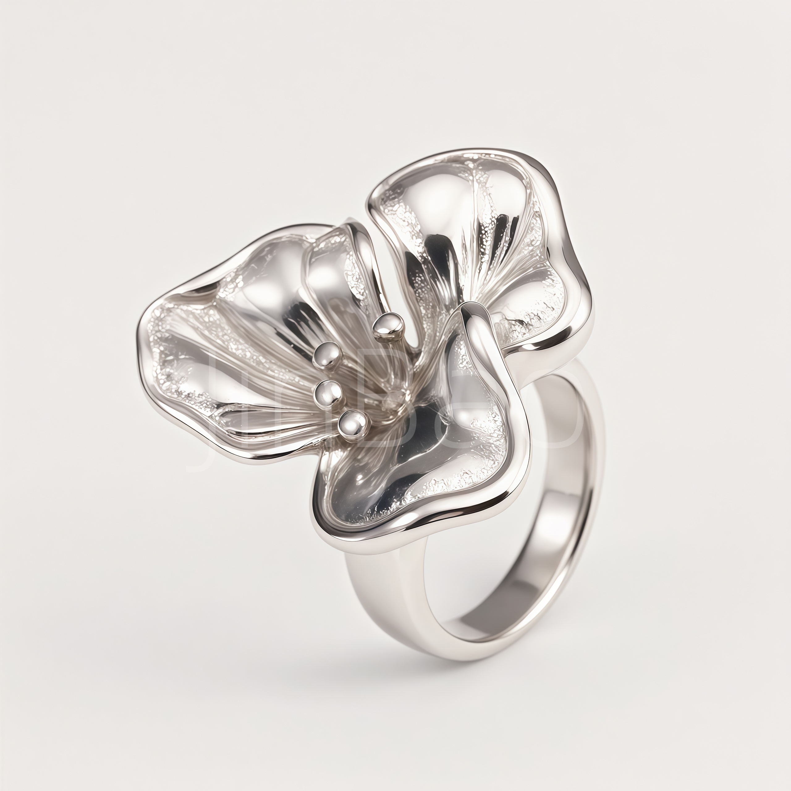 Large 3D Sculpted Flower Ring for Women | E00487