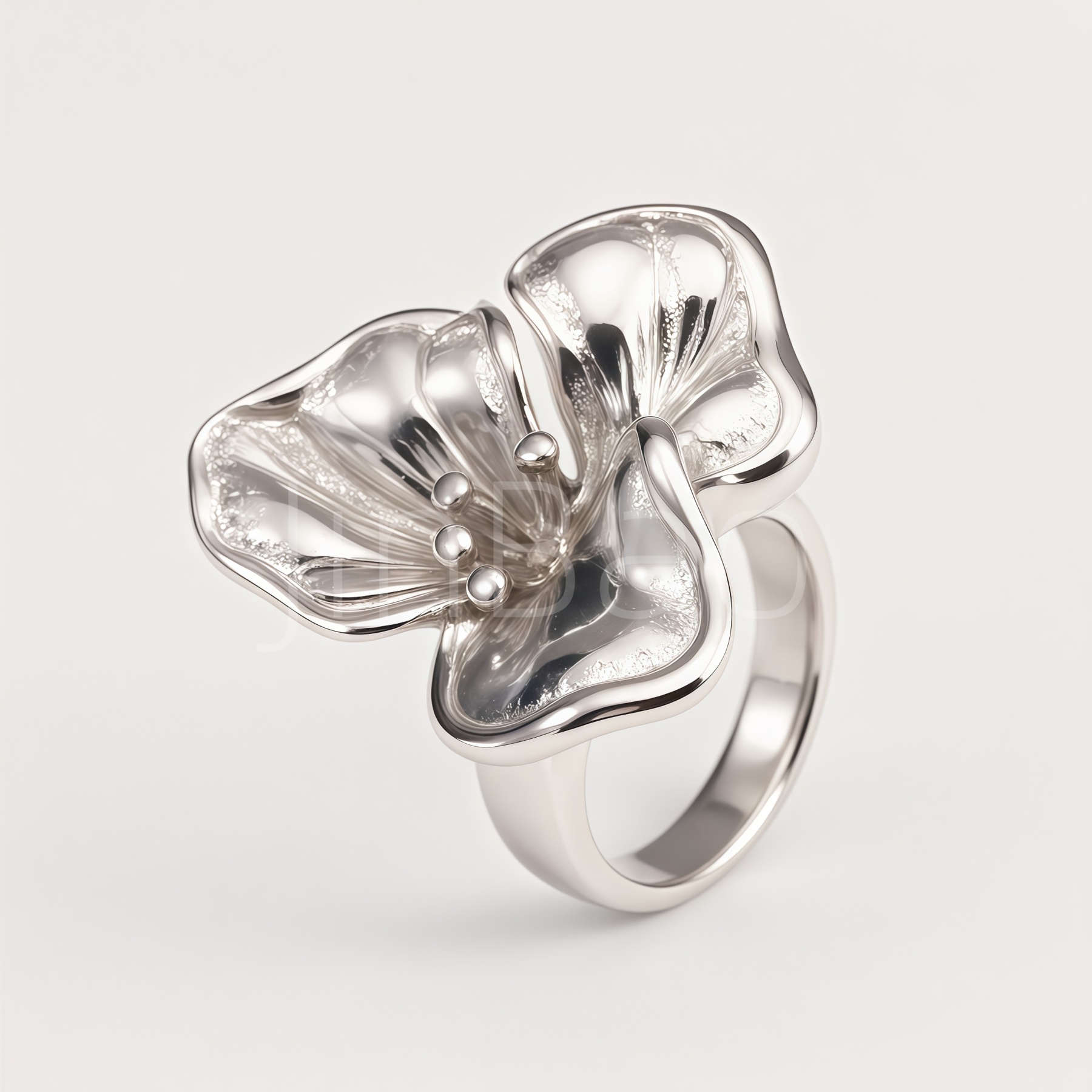 Large 3D Sculpted Flower Ring for Women | E00487