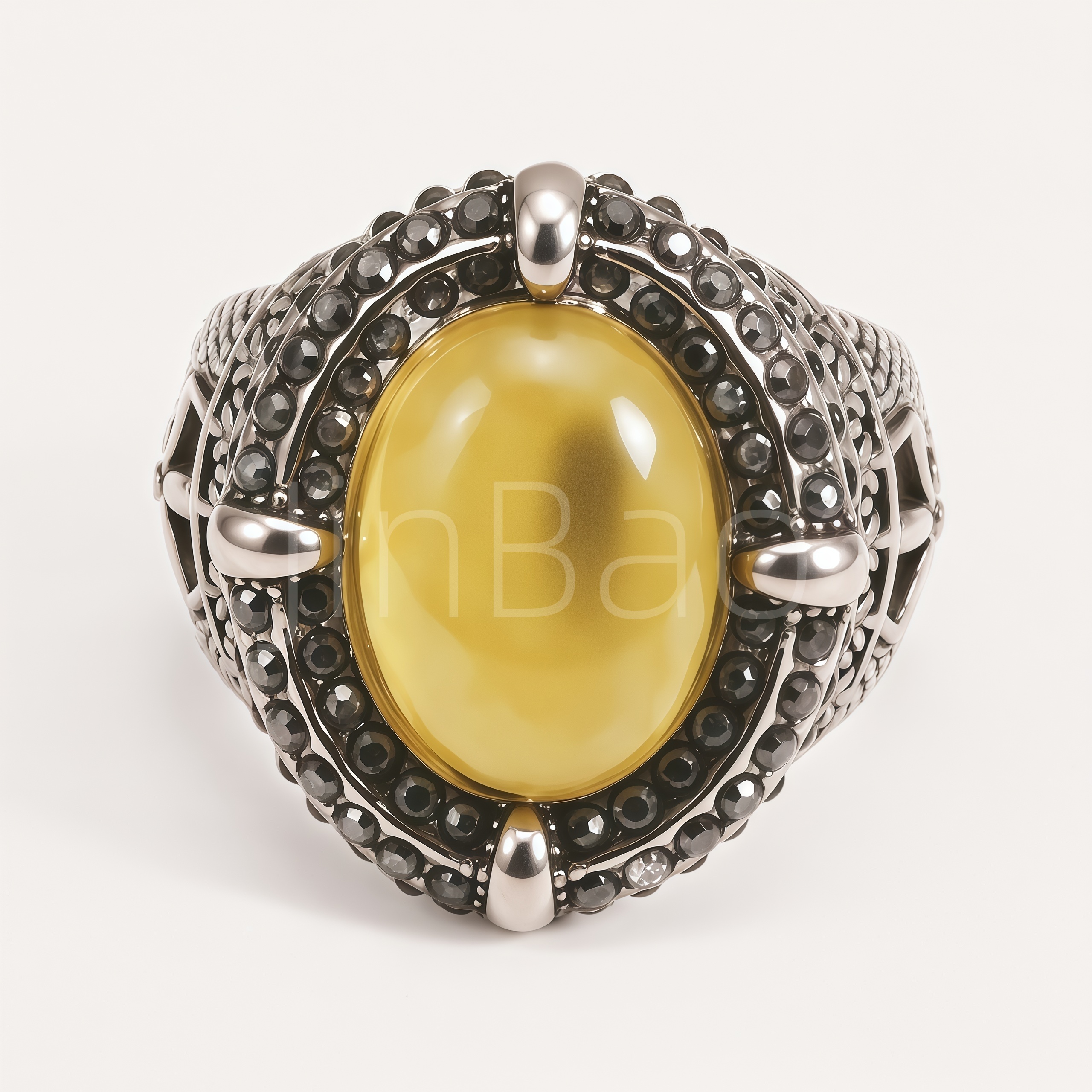 Retro Antiqued Floral Engraved Men Ring | B182