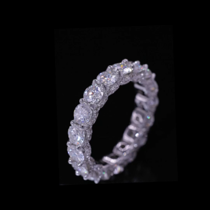 Oval Cubic Zirconia Love Ring | 5mm Stackable Rings for Women