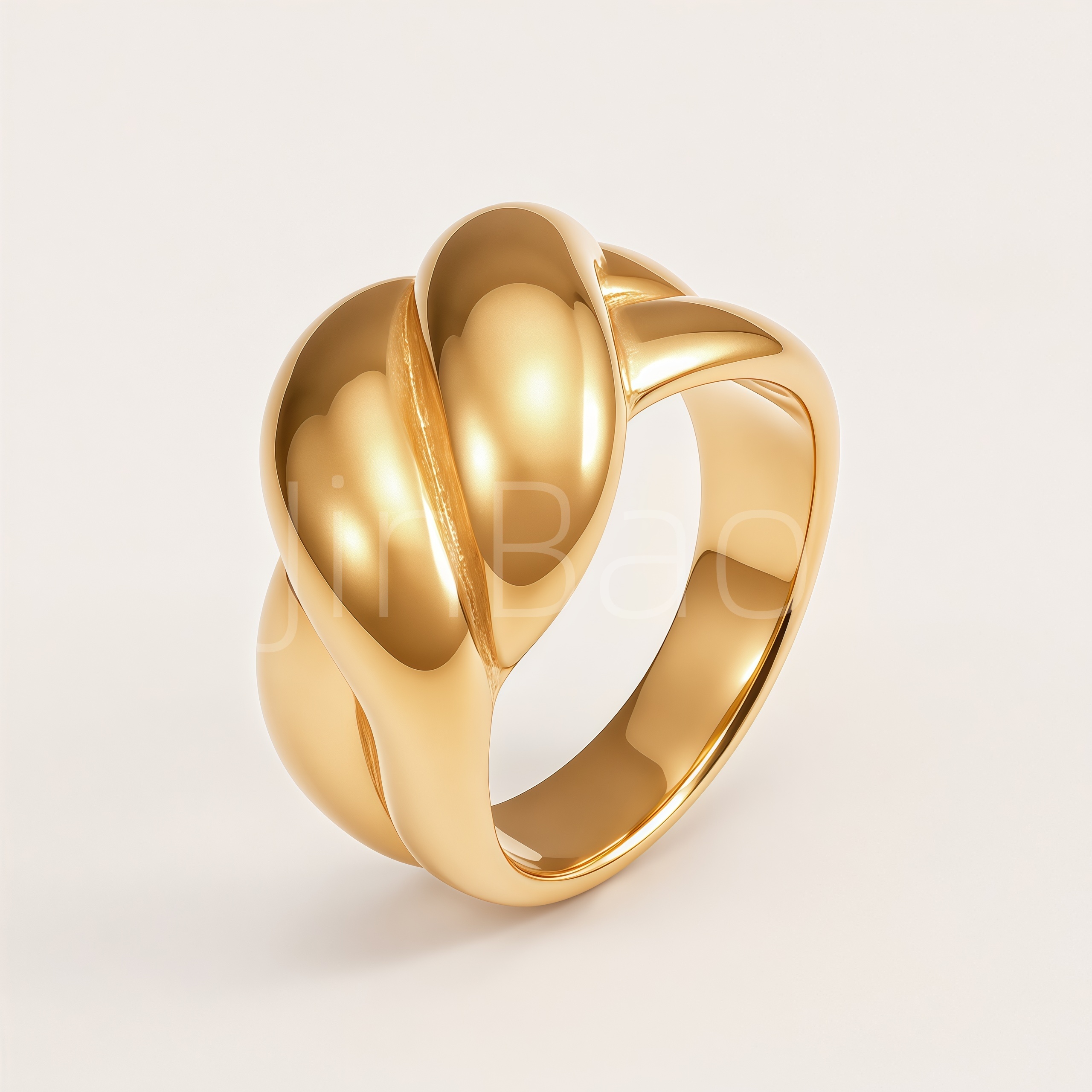 Chunky Twisted Cable Frost Detail Statement Ring for Women | E00503