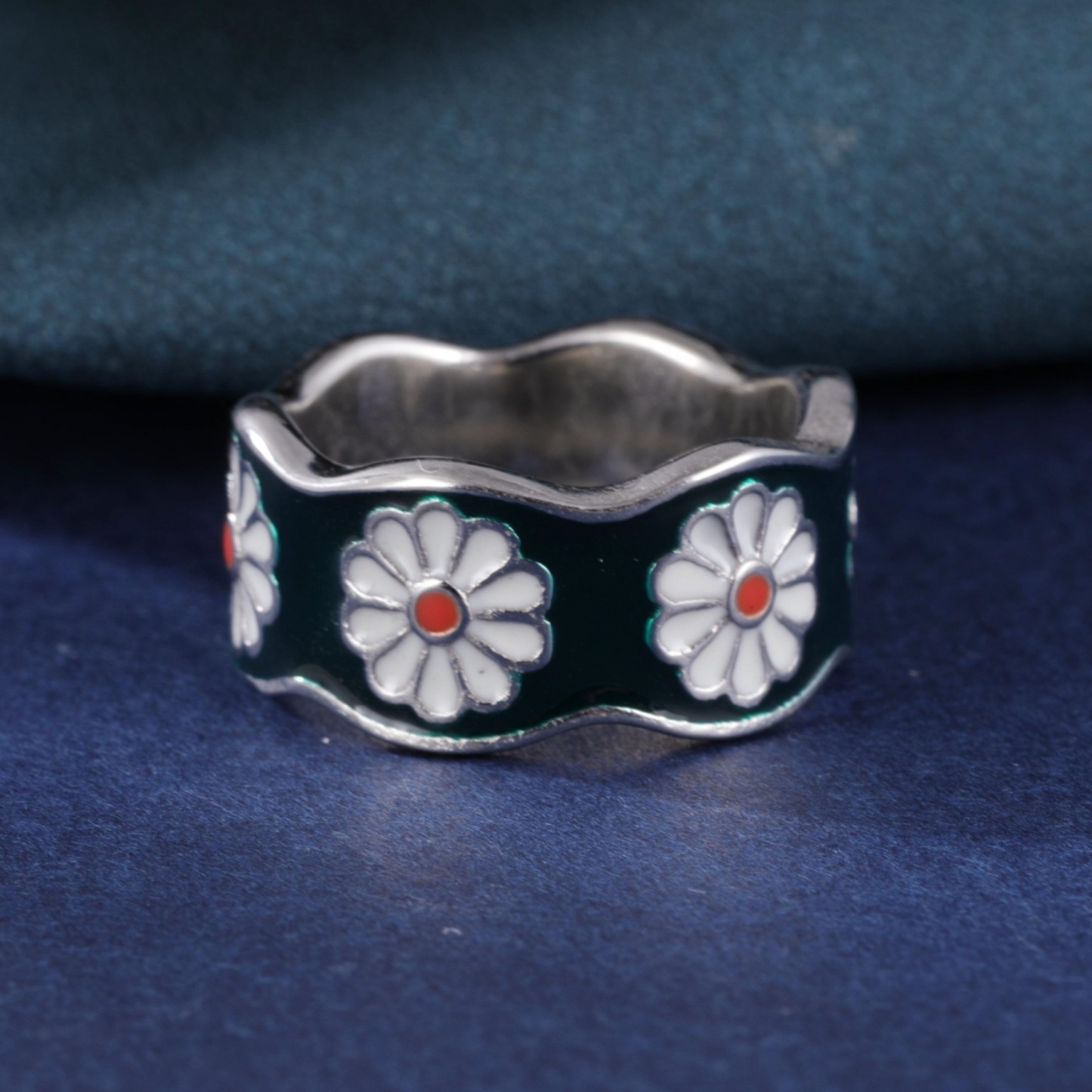 Vintage Floral Pattern Hip Hop Stainless Steel Men's And Women's Universal Ring丨G00861-JinBaoJewerly