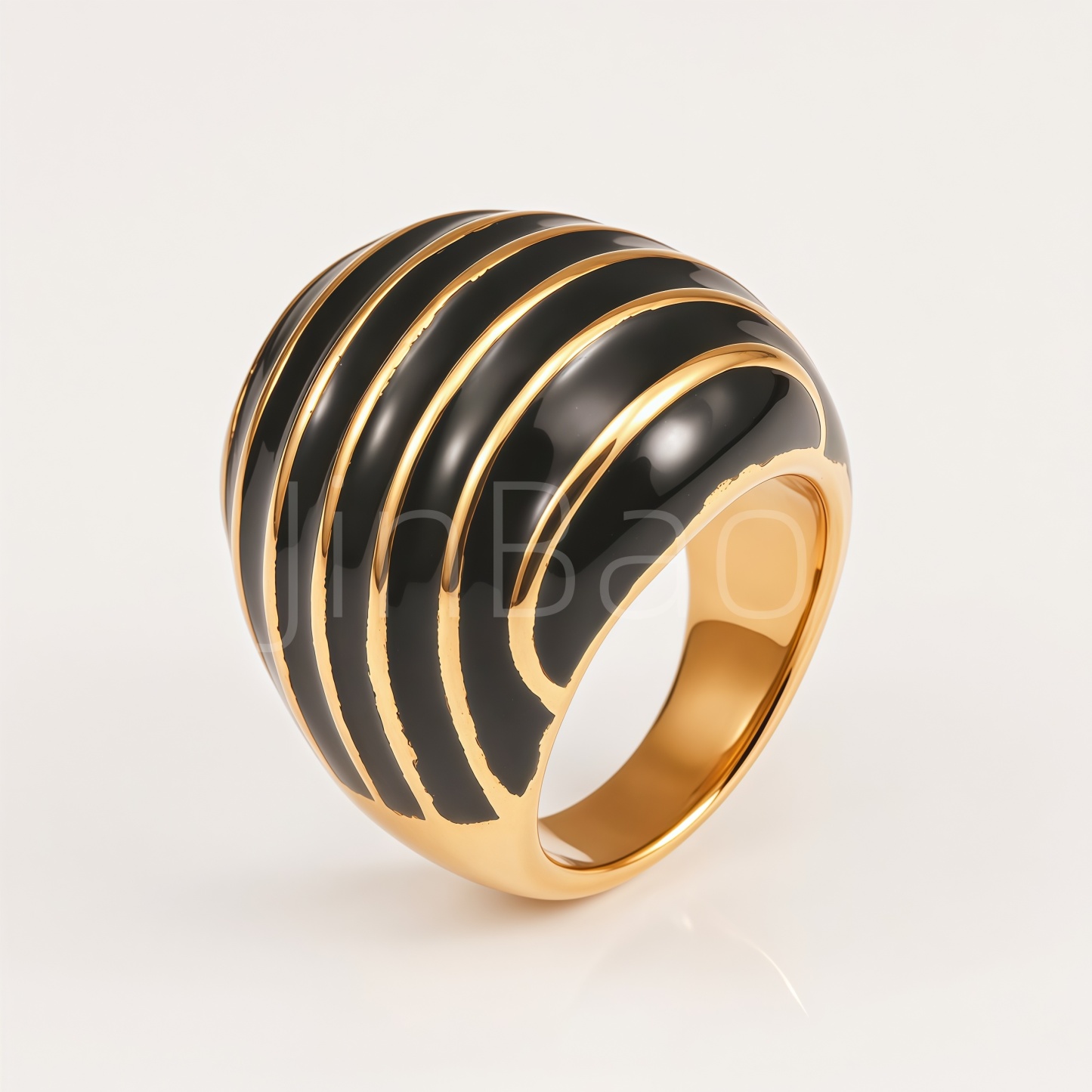 Mint Cream Enamel Open Adjustable Women Ring | N002844