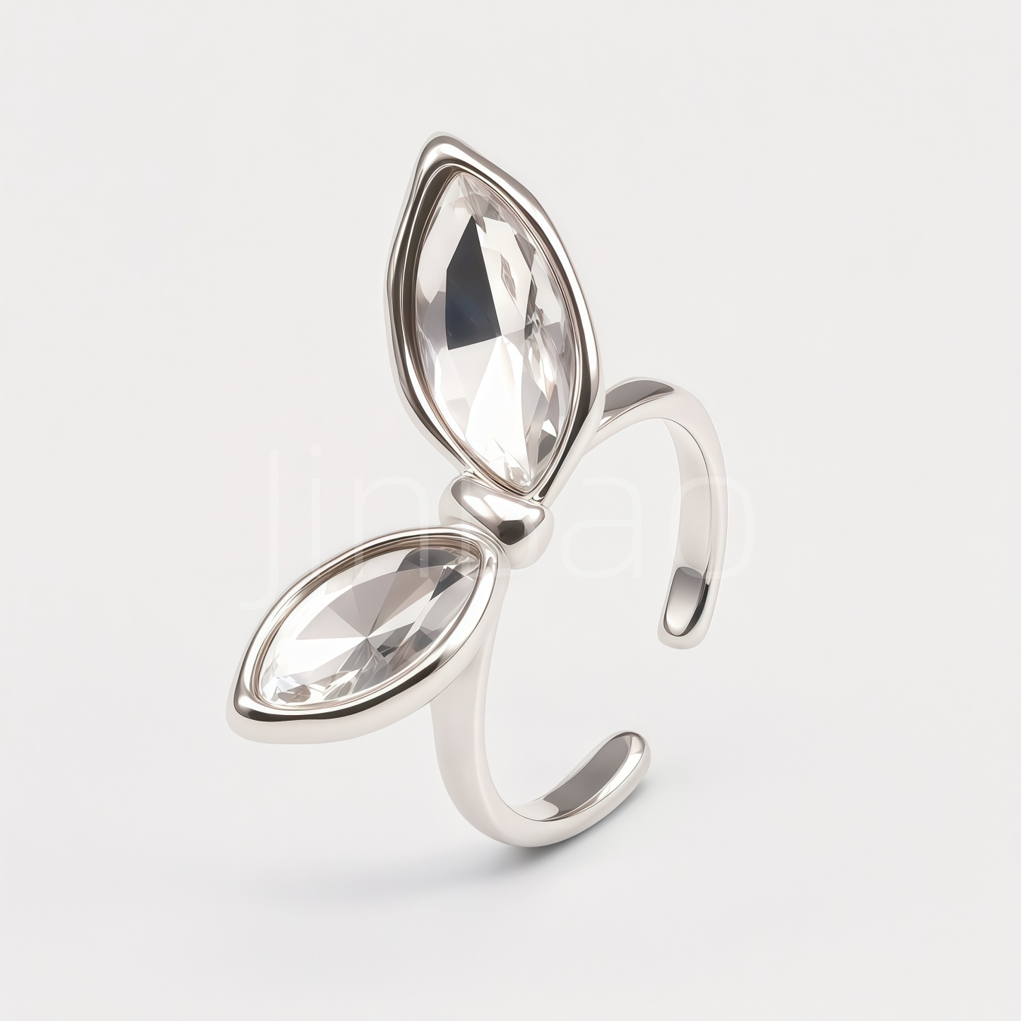 Mint Cream Enamel Open Adjustable Women Ring | N002844