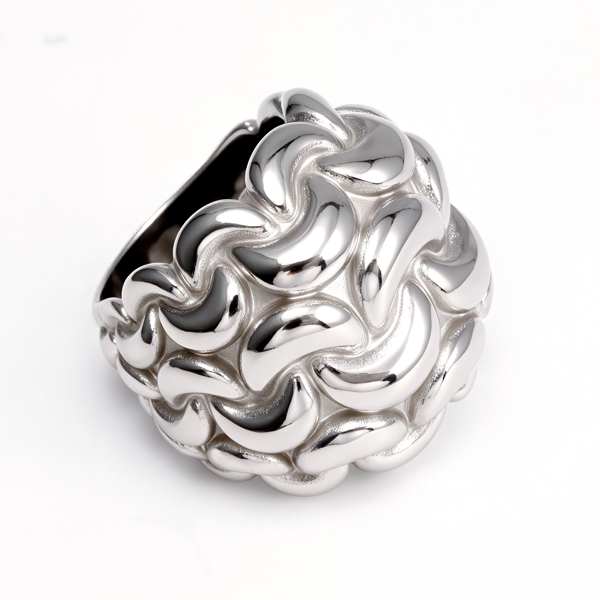 Braided 18K gold-plated stainless steel women's ring | G003672-JinBaoJewerly