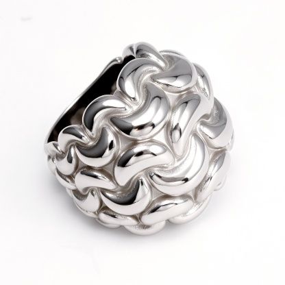 Metallic Texture Tightly Braided Ring - Trendy and Versatile Unisex Accessory | G003672-JinBaoJewerly