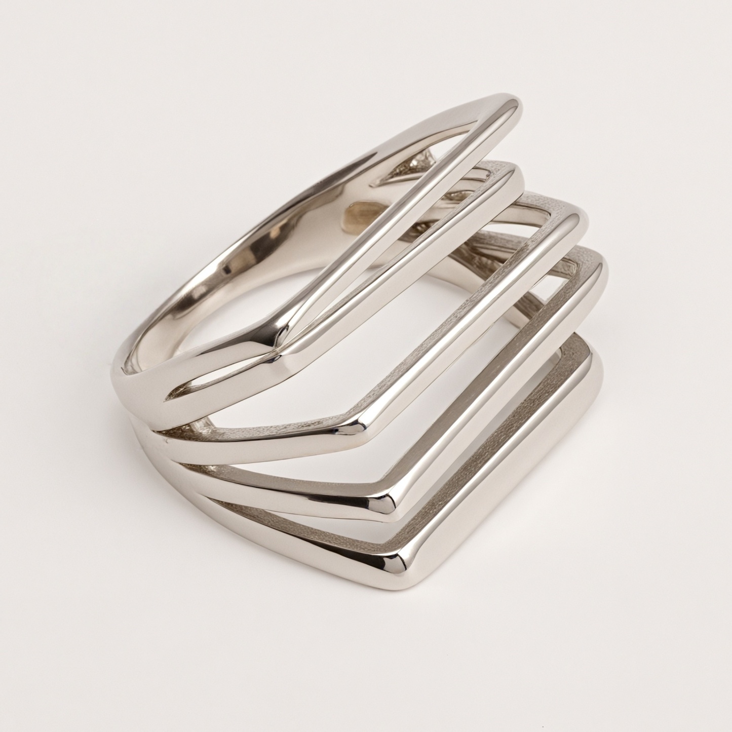 Gold/Silver Multi - Layered Line Ring - Minimalist and Stylish Jewelry | G005583-JinBaoJewerly
