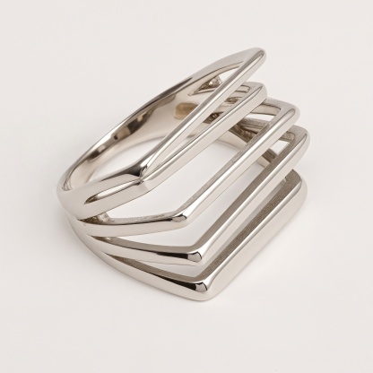 Gold/Silver Multi - Layered Line Ring - Minimalist and Stylish Jewelry | G005583-JinBaoJewerly