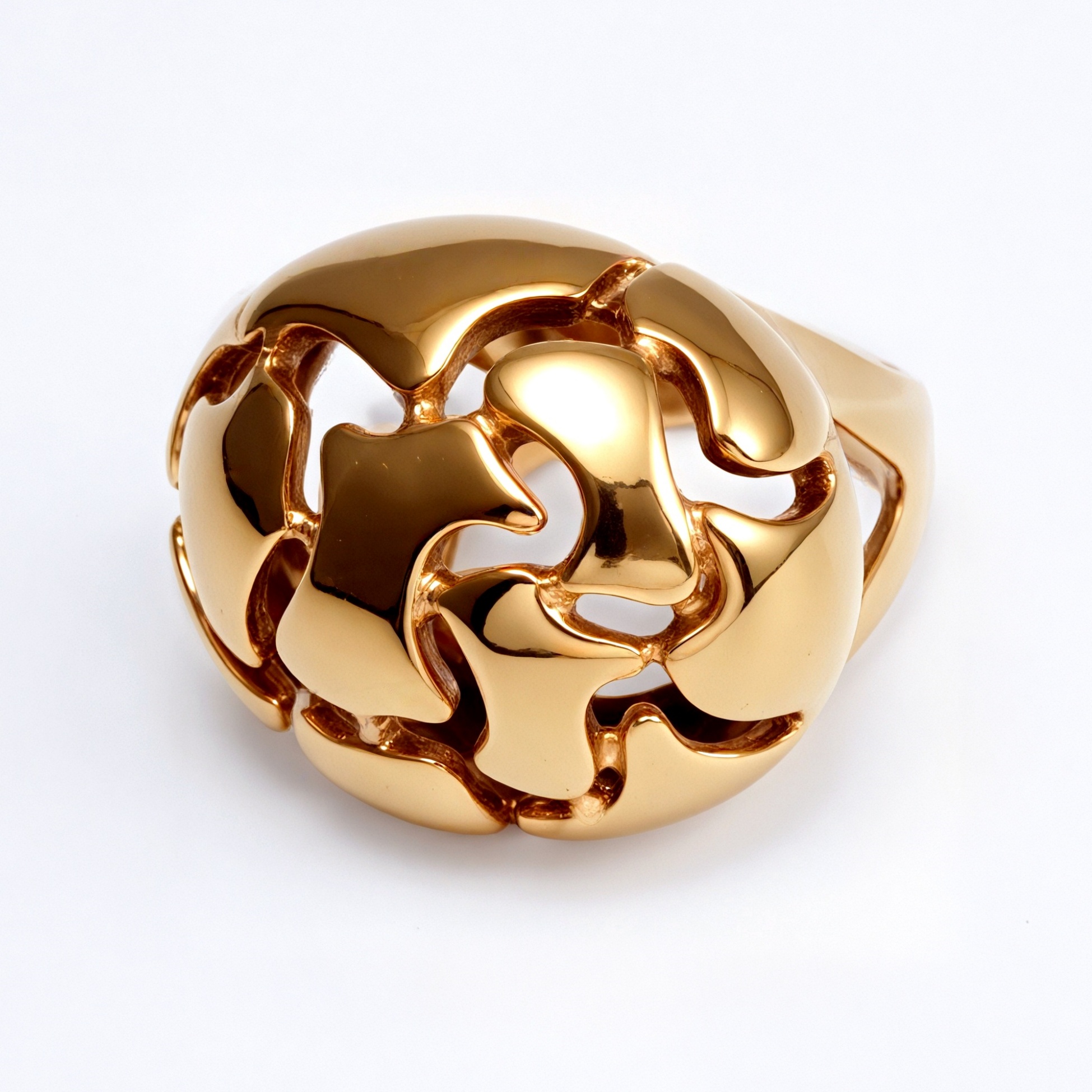 Metallic Texture Hollow - Out Ring - Trendy and Versatile Unisex Accessory | ML0123-JinBaoJewerly