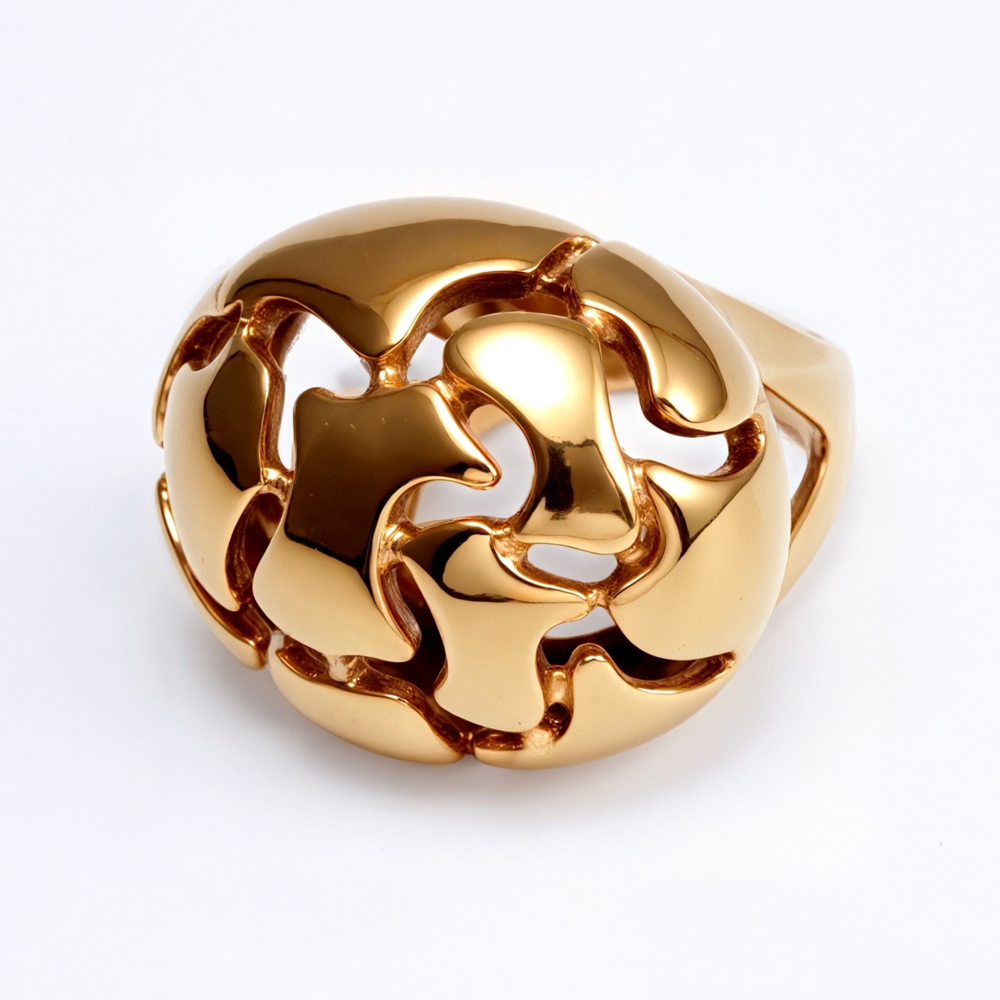 Metallic Texture Hollow - Out Ring - Trendy and Versatile Unisex Accessory | ML0123-JinBaoJewerly