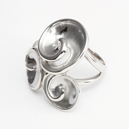 Metallic Texture Geometric Ring - Trendy and Versatile Unisex Accessory | G004503-JinBaoJewerly