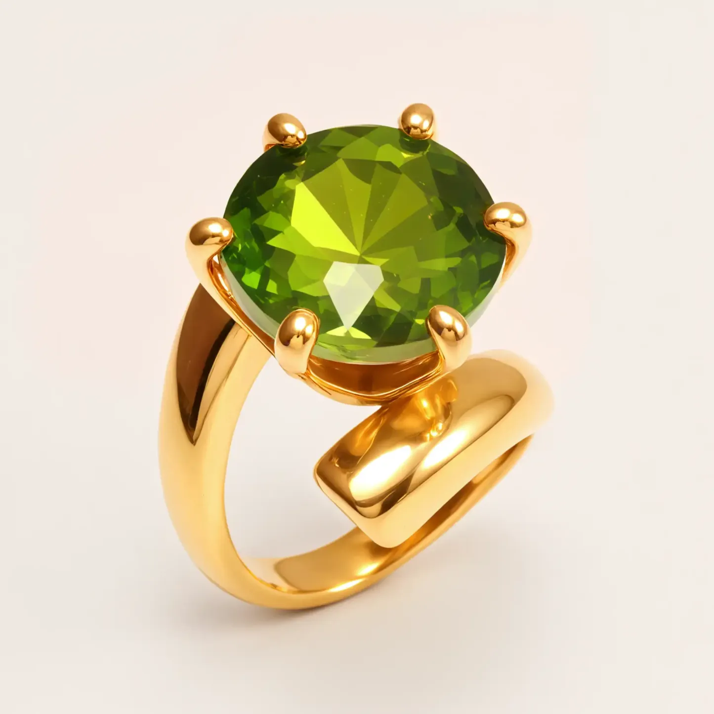 Luxury Style Colored Crystal Stainless Steel Women's Ring丨XHBL-1-HO-JinBaoJewerly