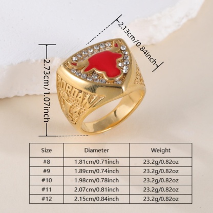 NBA Championship Ring Retro Shining Bull Head Stainless Steel Men's Ring丨K0225J-JinBaoJewerly