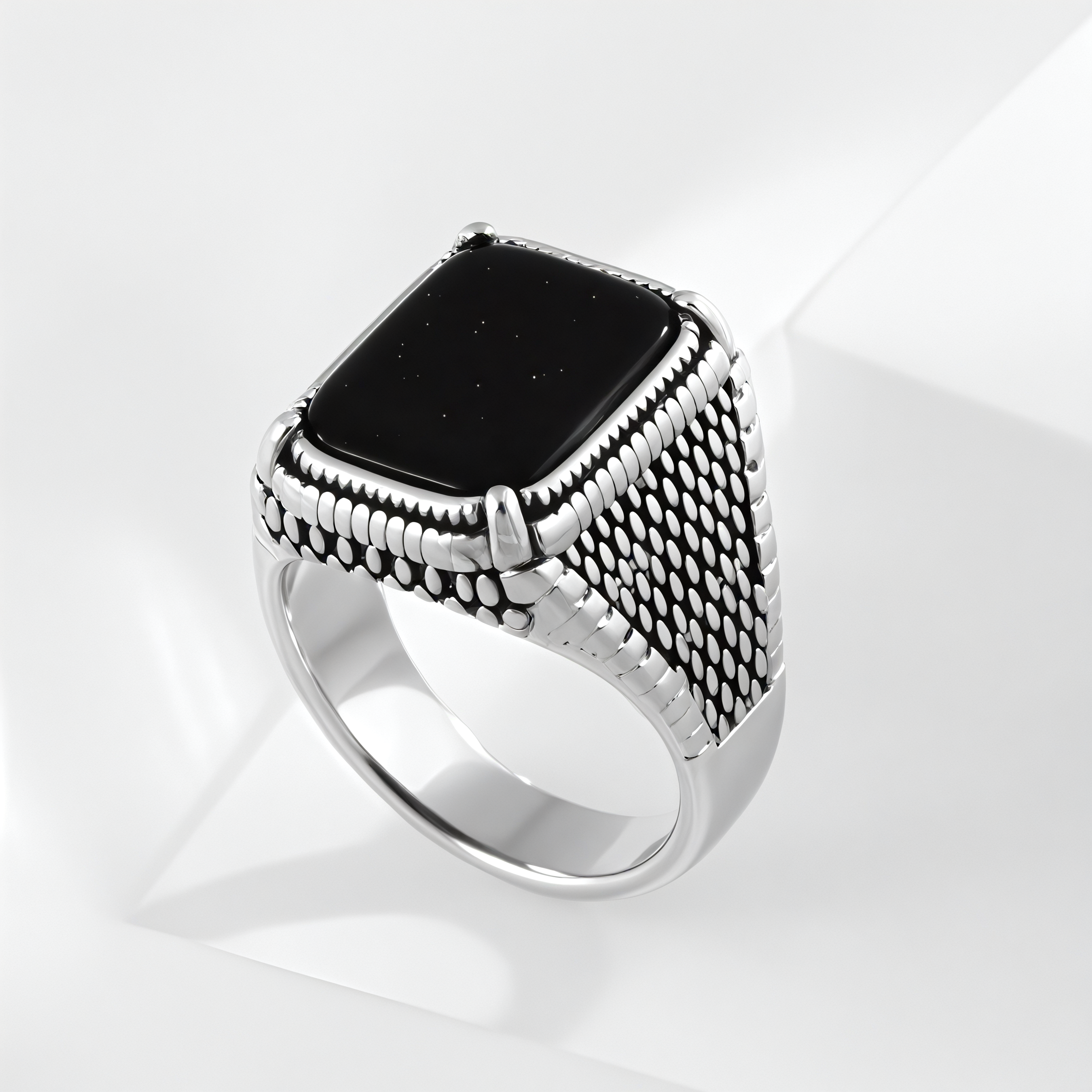 【单款】Square Stainless Steel Ring Minimalist Design for Men | K0097-JinBaoJewerly