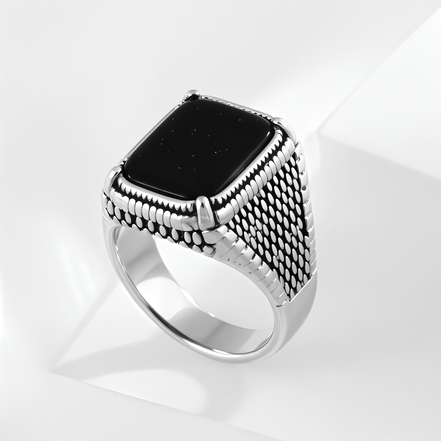 【单款】Square Stainless Steel Ring Minimalist Design for Men | K0097-JinBaoJewerly