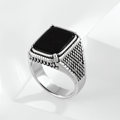 【单款】Square Stainless Steel Ring Minimalist Design for Men | K0097-JinBaoJewerly