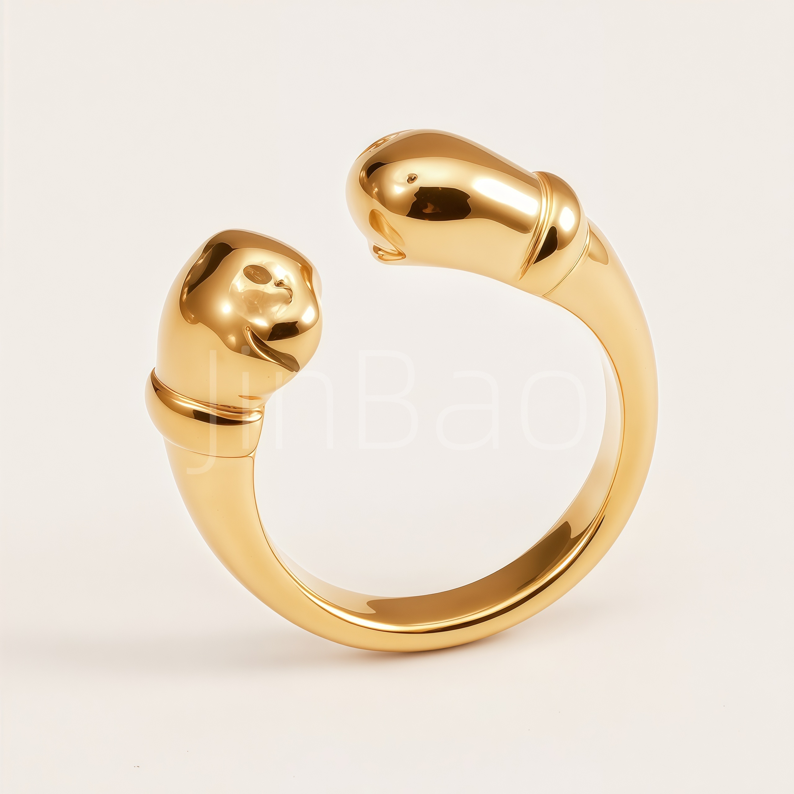 Vintage Sculpted Double cheetah Open Ring for Women | N002707