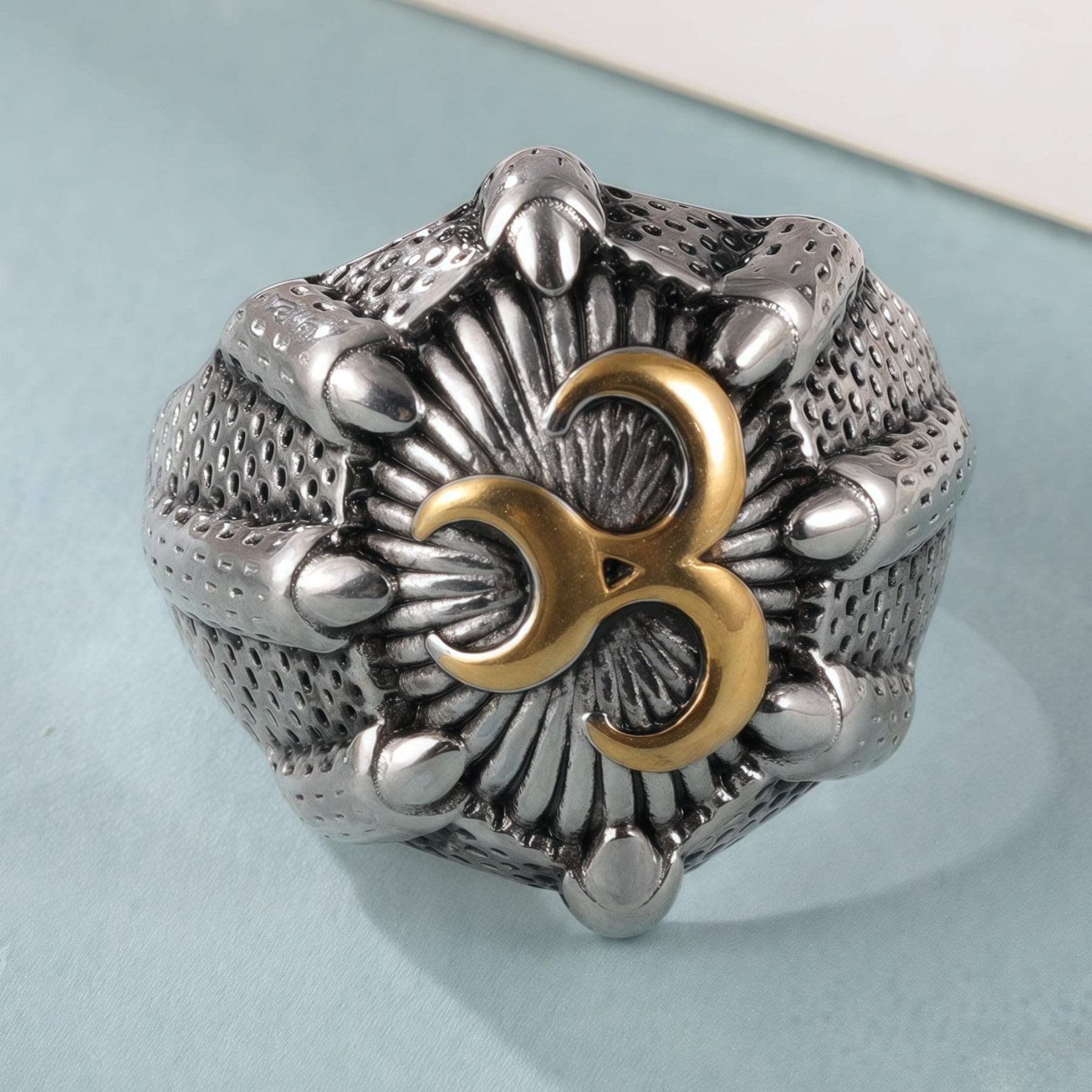 Retro Punk Domineering Dragon Claw Stainless Steel Men's Ring丨G001173-JinBaoJewerly