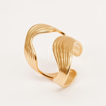 Chunky Abstract Wave Twisted Geometric Women Ring