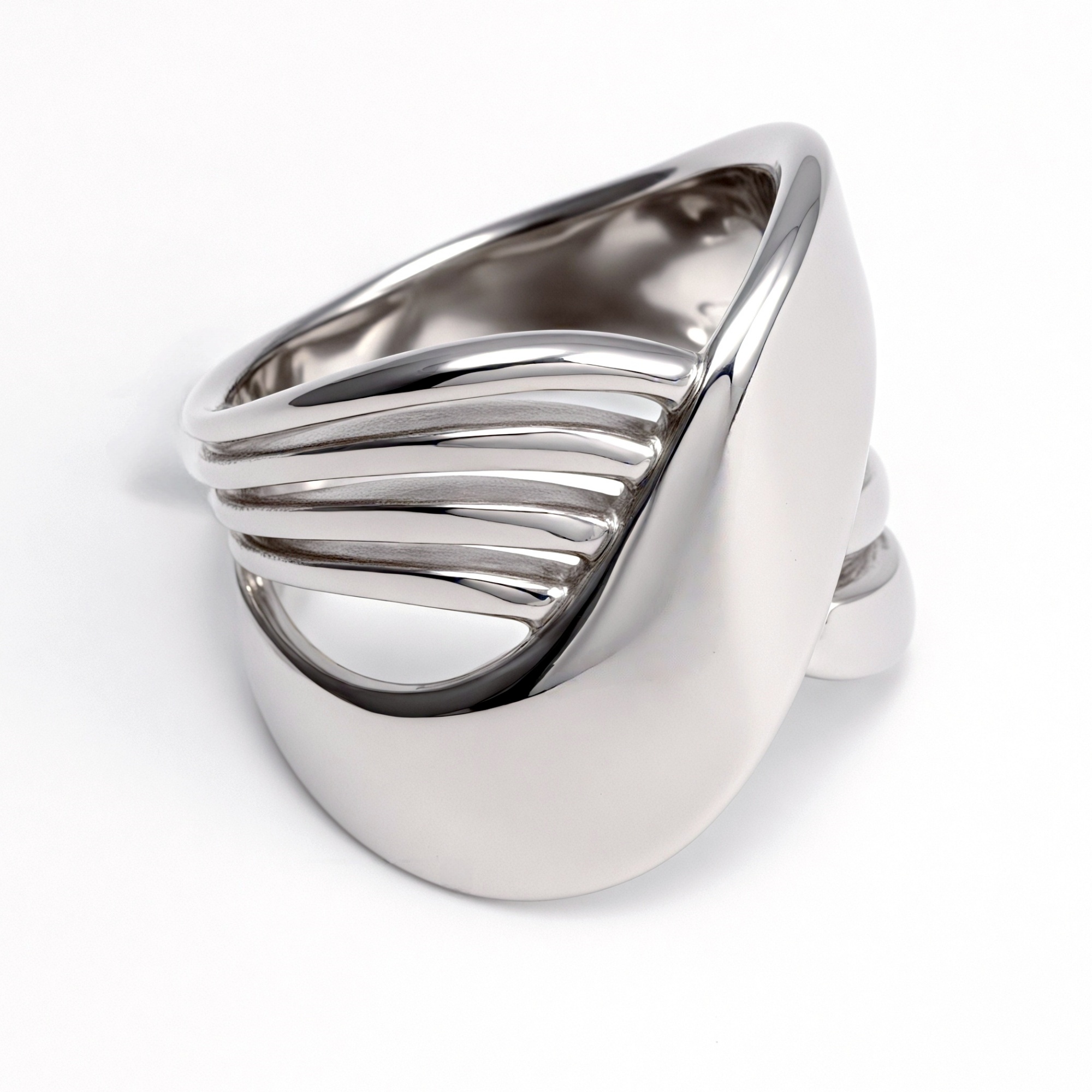 Gold/Silver Three - Dimensional Interlaced Ring - Stylish and Personalized Jewelry | ML0146-JinBaoJewerly