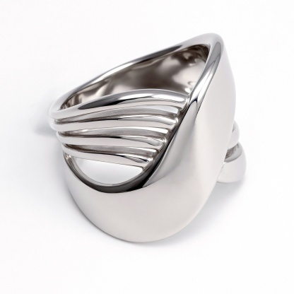 Gold/Silver Three - Dimensional Interlaced Ring - Stylish and Personalized Jewelry | ML0146-JinBaoJewerly