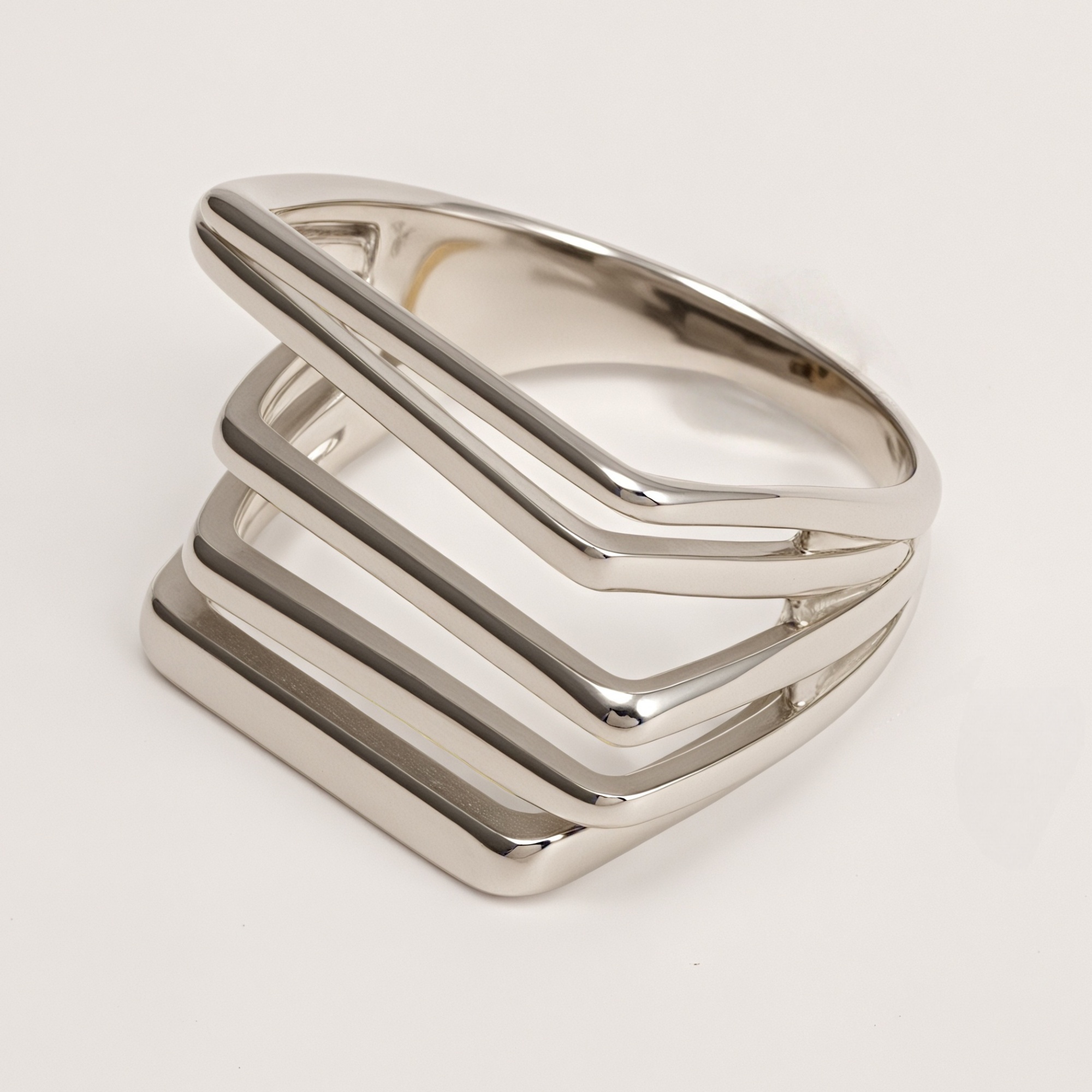 Gold/Silver Multi - Layered Line Ring - Minimalist and Stylish Jewelry | G005583-JinBaoJewerly