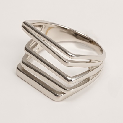 Gold/Silver Multi - Layered Line Ring - Minimalist and Stylish Jewelry | G005583-JinBaoJewerly