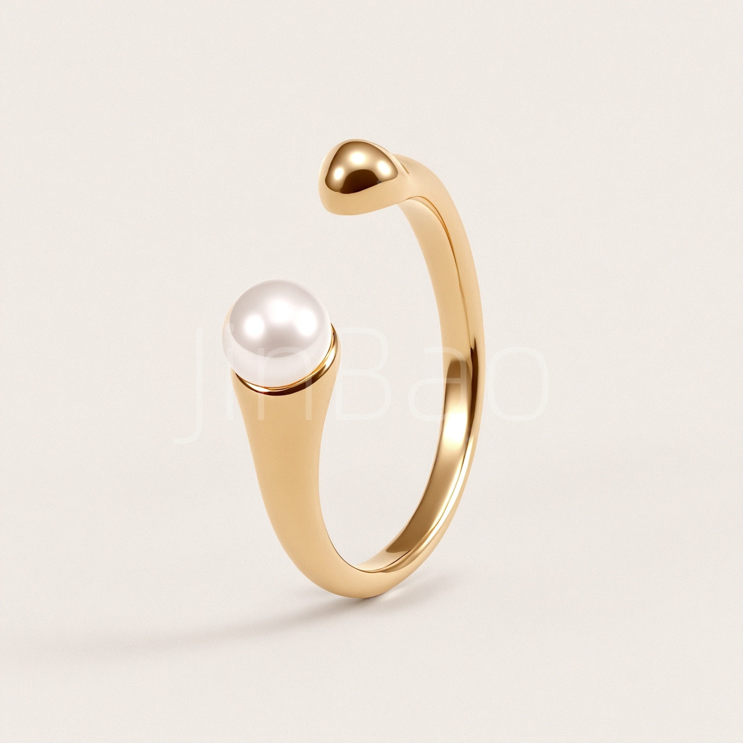 Mint Cream Enamel Open Adjustable Women Ring | N002844