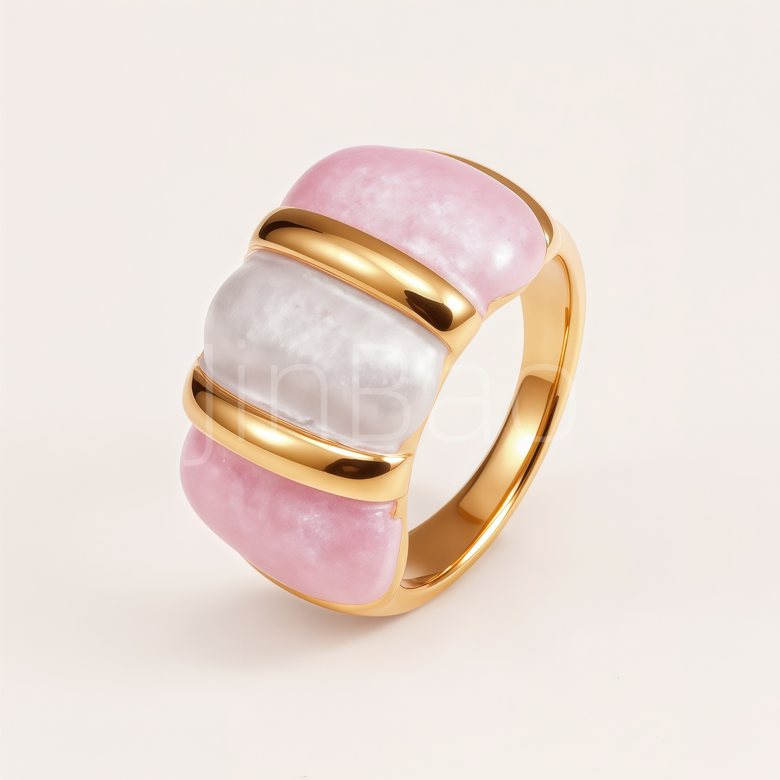 Y2K Color Block Jelly Glitter Stainless Steel Women Statement Ring