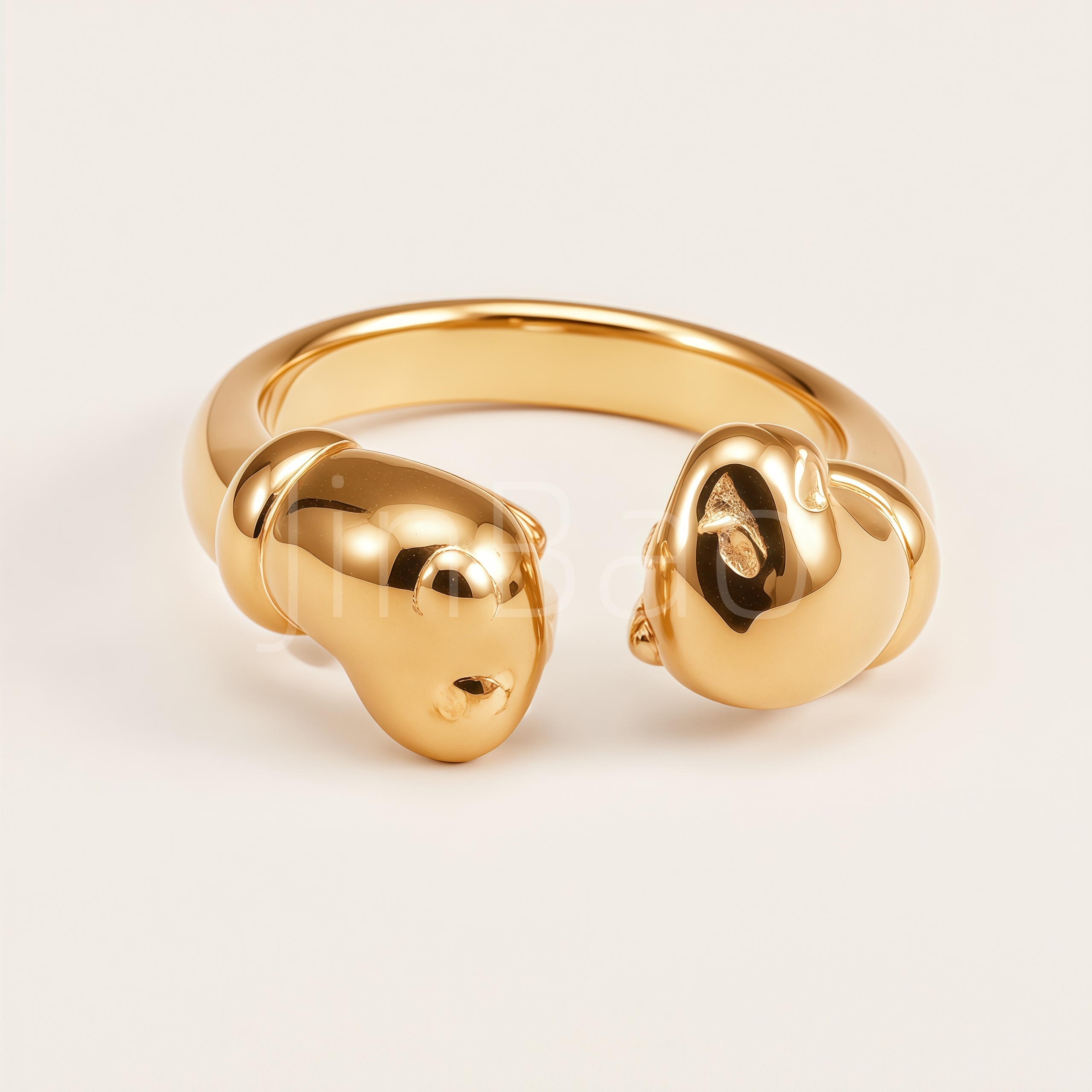 Vintage Sculpted Double cheetah Open Ring for Women | N002707