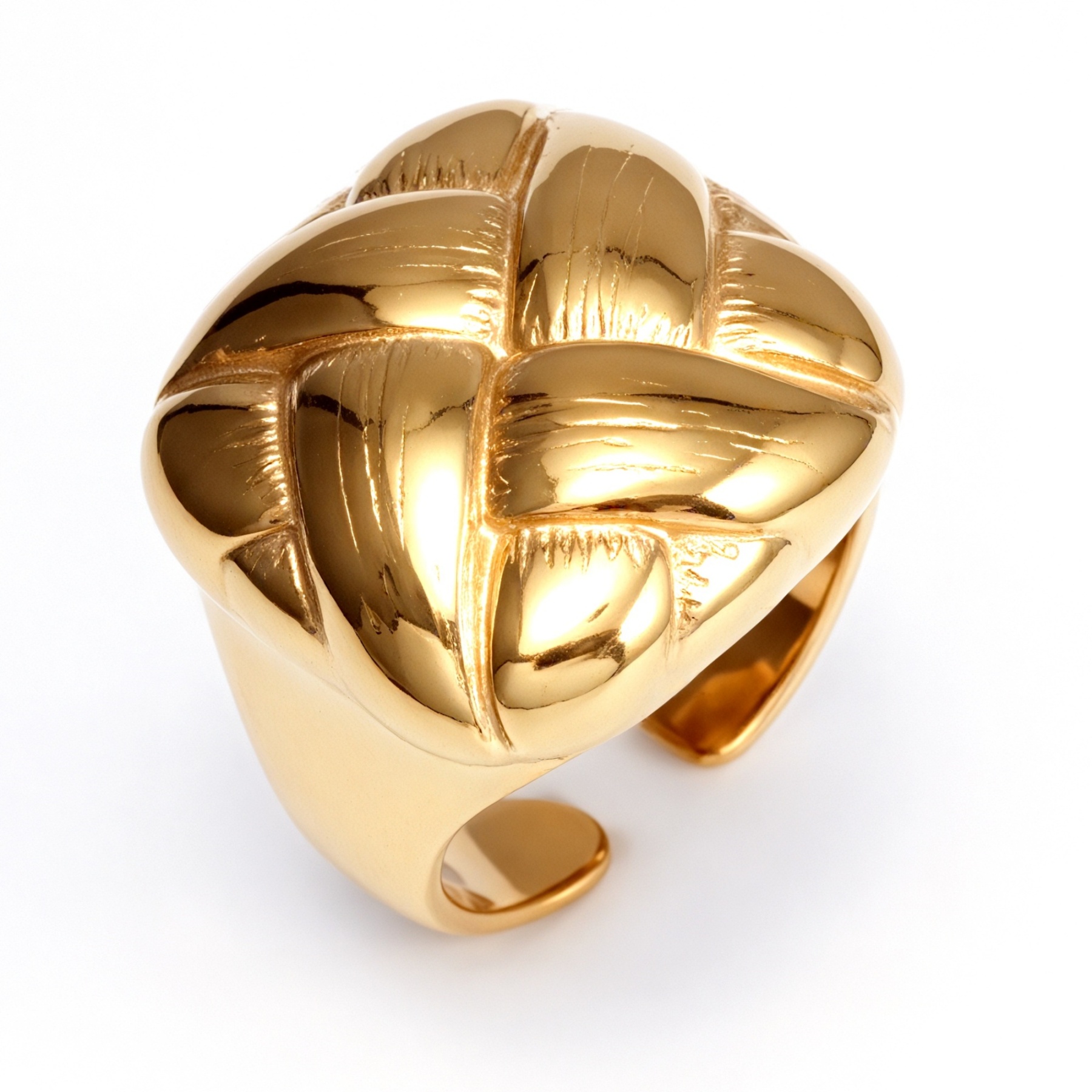 Metal Artistic Braided Open - Ring - Trendy and Versatile Unisex Accessory | G004155-JinBaoJewerly