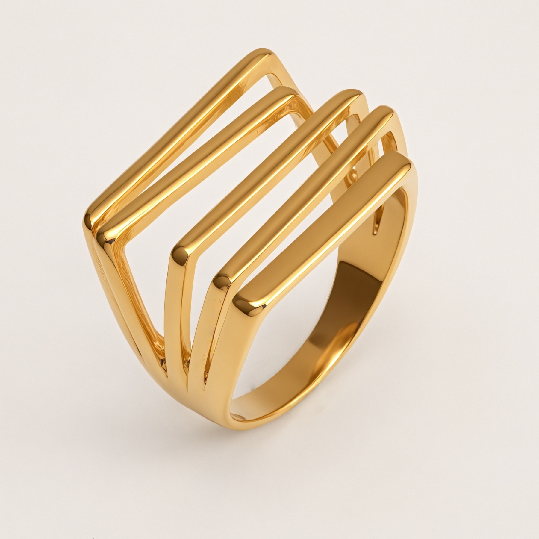 Gold/Silver Multi - Layered Line Ring - Minimalist and Stylish Jewelry | G005583-JinBaoJewerly