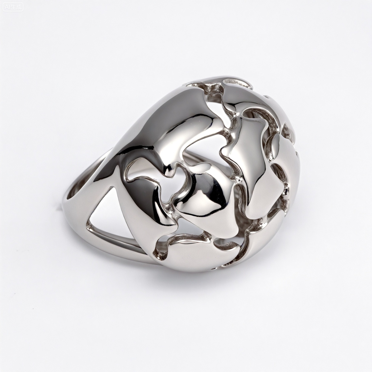 Metallic Texture Hollow - Out Ring - Trendy and Versatile Unisex Accessory | ML0123-JinBaoJewerly