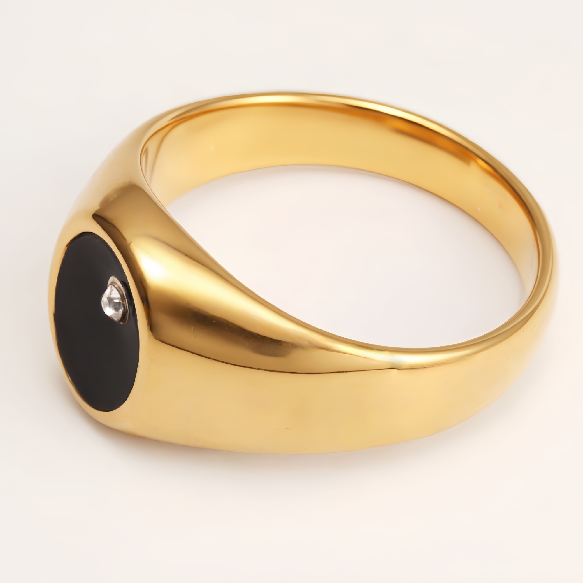 Classic Metal Black - Circle Ring - Trendy Unisex Accessory | QIDZ-1-JinBaoJewerly