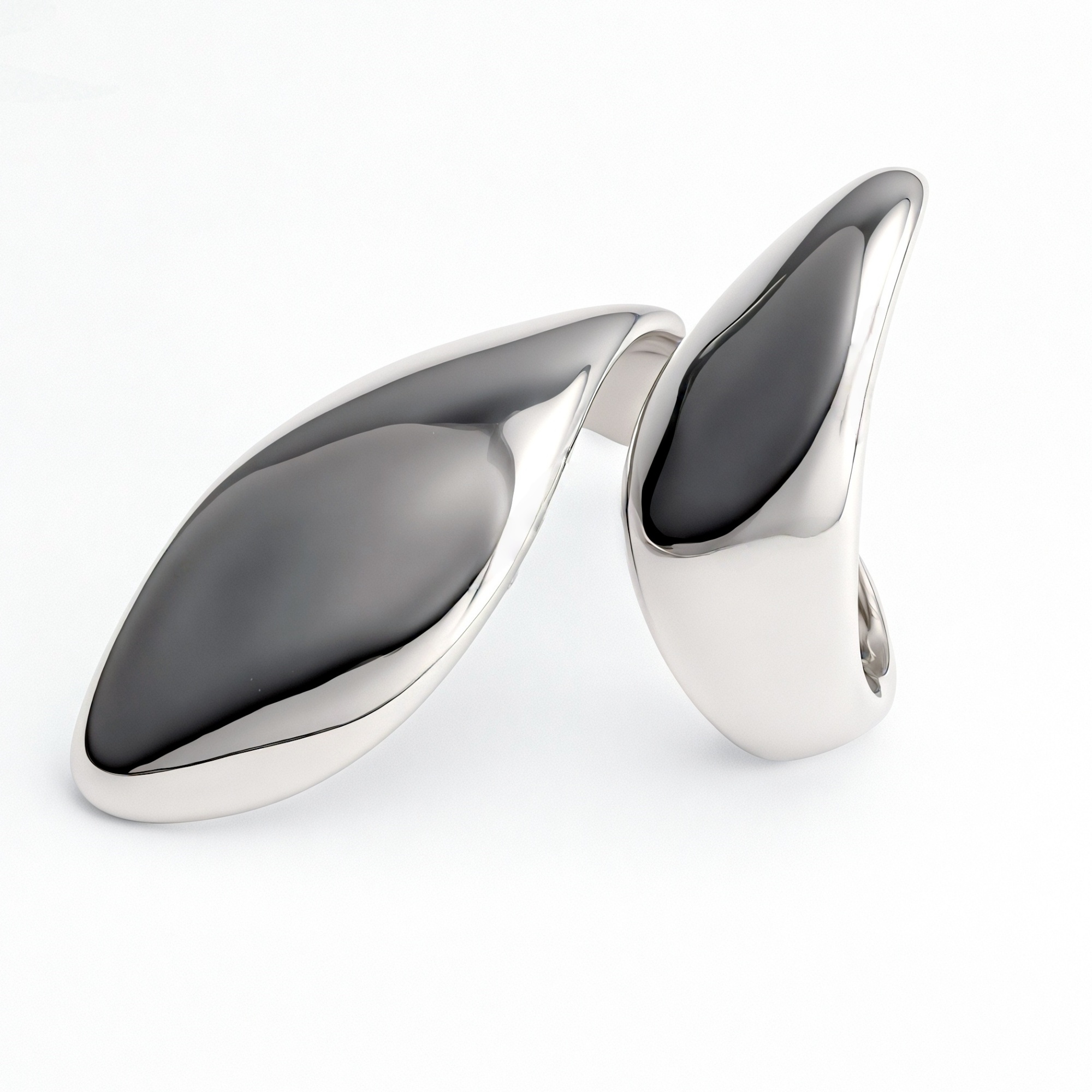 Gold/Silver Leaf - Shaped Open Ring - Natural and Stylish Jewelry | G005092-JinBaoJewerly