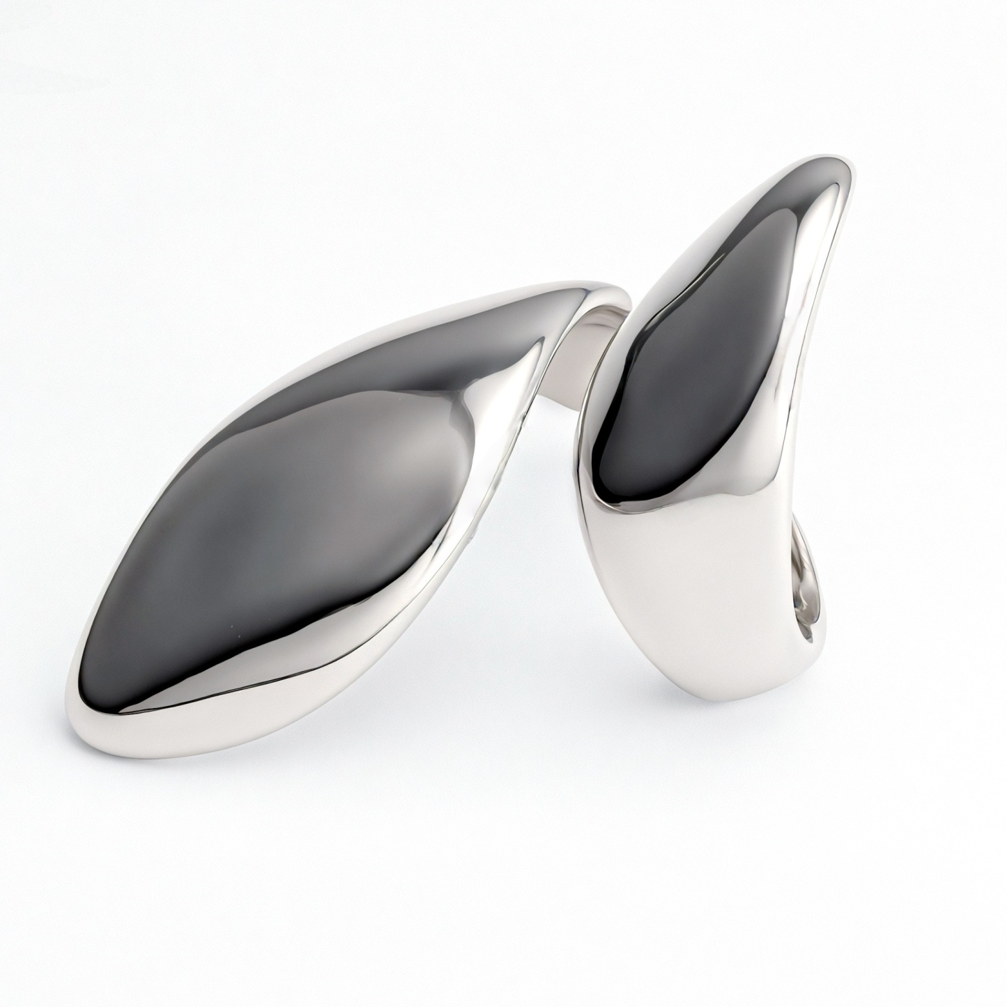 Gold/Silver Leaf - Shaped Open Ring - Natural and Stylish Jewelry | G005092-JinBaoJewerly