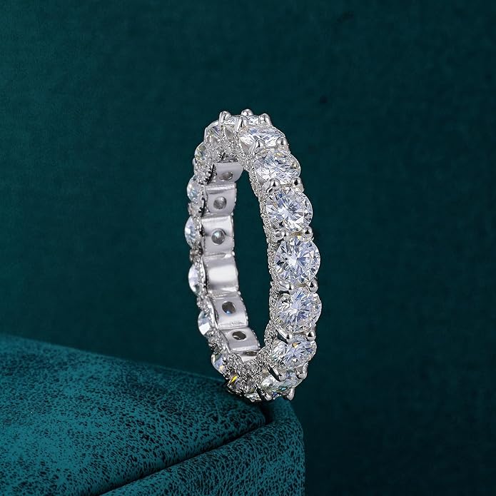 Oval Cubic Zirconia Love Ring | 5mm Stackable Rings for Women-JinBaoJewerly