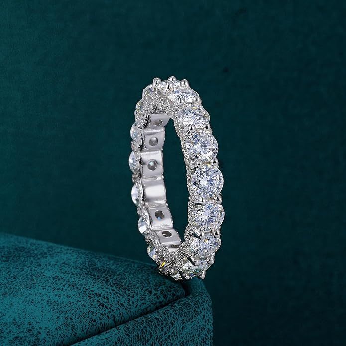 Oval Cubic Zirconia Love Ring | 5mm Stackable Rings for Women-JinBaoJewerly