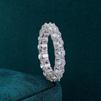 Oval Cubic Zirconia Love Ring | 5mm Stackable Rings for Women-JinBaoJewerly