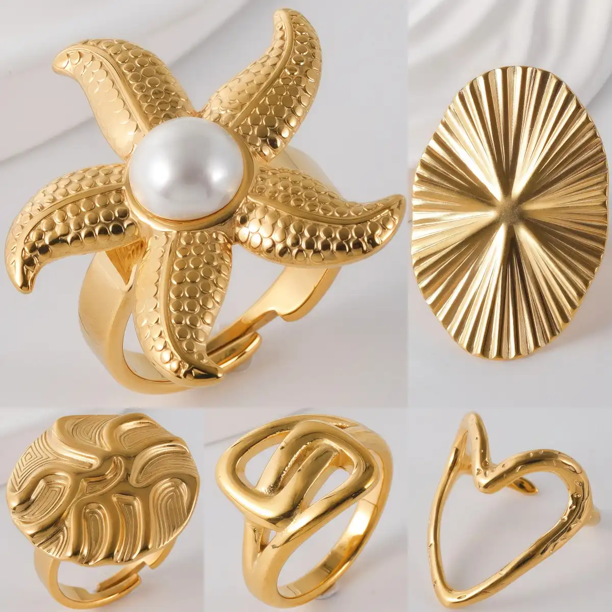 Unique Creative Stainless Steel Elegant & Minimalist Women’s Ring-JinBaoJewerly