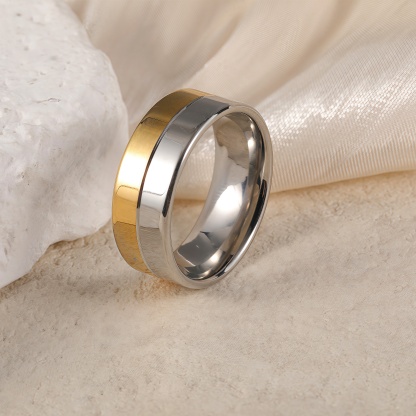 Premium Stainless Steel Couple Ring  | Classic Metal Wedding Bands -JinBaoJewerly